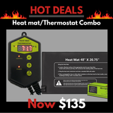 Heat Mat 1220mm x 530mm - 105 watt with digital Thermostat controller