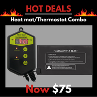 Heat Mat 250mm x 530mm - 18 watt with digital Thermostat controller