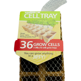 Jiffy Easi Grow cell strips - 3 x 12 biodegradable cell strips 30mm x 30mm cells