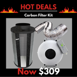 Carbon Filter Kit 150mm x 500mm - Centrifugal Fan with Speed Controller & 10 Metres of Ducting