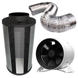 Kit Carbon Filter 250mm x 600mm, 10 Metre Ducting & 250mm EC Fan speed adjustable