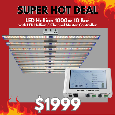 LED Hellion 1000w & Master Controller Pack Deal - Lm301H Grow Light