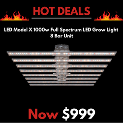 LED Model X 1000w Dimmable Full Spectrum LED Grow Light 8 Bar Unit