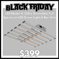 LED Model X 350w Dimmable Full Spectrum LED Grow Light 6 Bar Unit