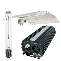 Grow Light Kit 400w Digital Ballast Blackline, Super Plant HPS Lamp & Medium Avenger Adjustawings