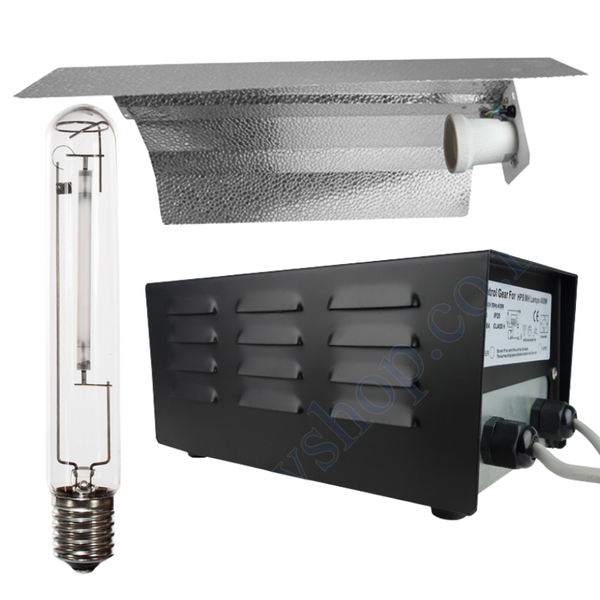 Grow Light Kit 400w Mag Ballast, Super Plant HPS Lamp & Reflector Wing - Hellion