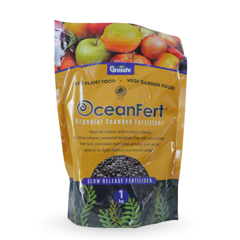 OceanFert® 100% Organic Granular Seaweed Fertiliser 1 Kg Grosafe Bio Gro Certified