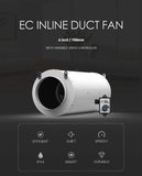 150mm Silenced EC Mixed Flow Fan c/w Speed controller - 594 Cubic Metres Per Hour