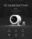 200mm EC Mixed Flow Fan c/w Speed controller - 1205 Cubic Metres Per Hour