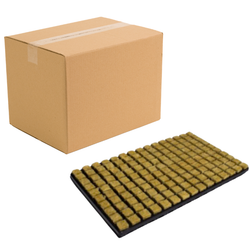 Stonewool Cubes & Tray 25mm x 25mm x 40mm - 150 cubes - Box of 18 Trays