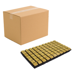 Stonewool Cubes & Tray 36mm x 36mm x 40mm - 77 cubes - Box of 18 Trays