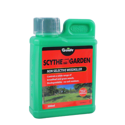 Scythe Weed Spray Concentrate Non Glyphosate 200ml Grosafe Makes 20 Litres