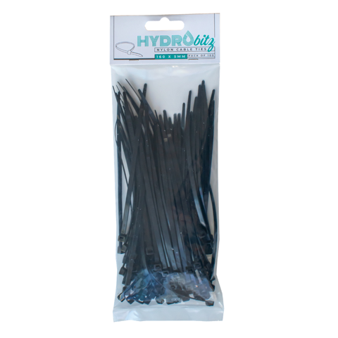 Cable & Plumbing Ties 160mm x 5mm Black - Pack of 100