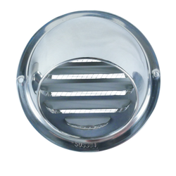 Wall Vent Hood Outlet 100mm Slats & Screen - Stainless Steel