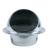 Wall Vent Hood Outlet 100mm Slats & Screen - Stainless Steel
