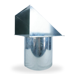 Wall Vent Outlet 315mm Screened - Galvanised steel