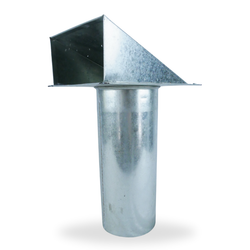 Wall Vent Outlet 100mm Screened - Galvanised steel