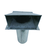 Wall Vent Outlet 100mm Screened - Galvanised steel