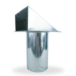 Wall Vent Outlet 150mm Screened - Galvanised steel