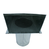 Wall Vent Outlet 150mm Screened - Galvanised steel