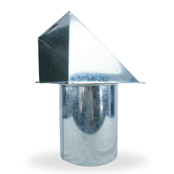 Wall Vent Outlet 200mm Screened - Galvanised steel