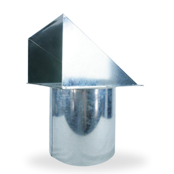 Wall Vent Outlet 250mm Screened - Galvanised steel