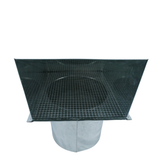 Wall Vent Outlet 250mm Screened - Galvanised steel