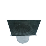 Wall Vent Outlet 315mm Screened - Galvanised steel