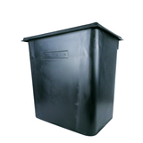 110 Litre Reservoir Bin with Lid 600H x 420W x 570L Black Heavy Duty