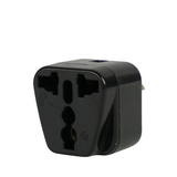 Round Pin Plug Socket Adaptor - Converts Round Earth Pin to Flat Earth Pin