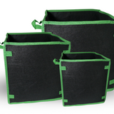 Fabric Pot Heavy Duty Square 37.9 Litre - 10 Gallon c/w Handles