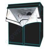 Grow Tent Starter LED Kit 2.4 x 1.2 Metre - 2 x 400w LED Light Model Q - 150mm Fan & Carbon