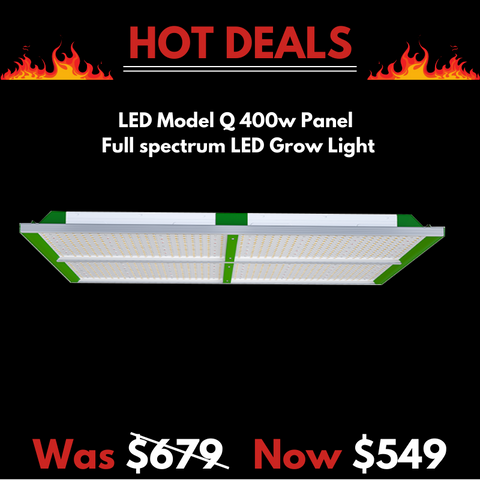 LED Model Q 400w Panel - Dimmable Full spectrum LED Grow Light