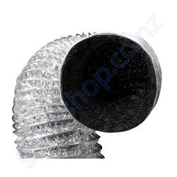 Ducting 125mm x 10 Metres -Black inside Foil outer