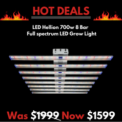 LED Hellion 700w 8 Bar - 3 Channel Controllable Spectrum Veg-Bloom-UV - Lm301H LED Grow Light