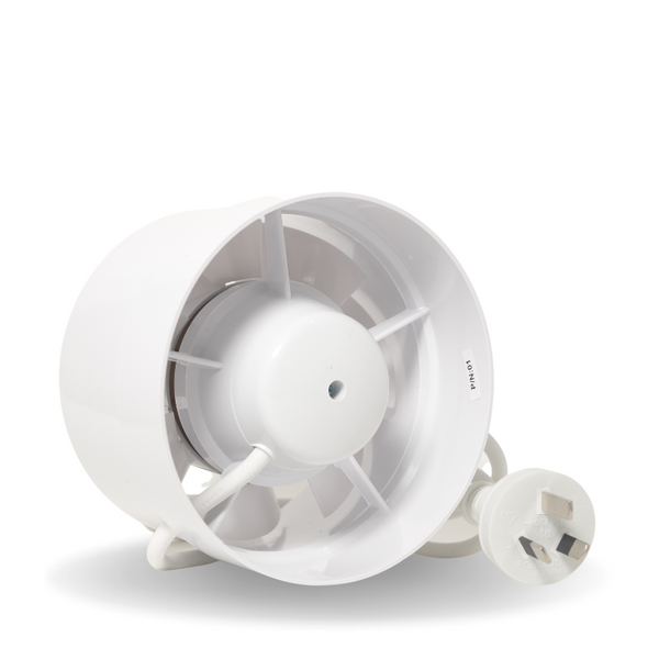125mm Axial Fan Plastic Inline Duct Booster - 240 Cubic Metres Per Hour
