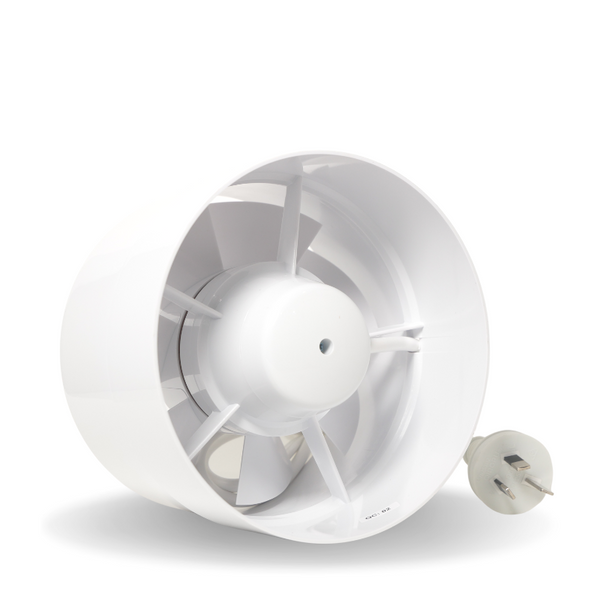 150mm Axial Fan Plastic Inline Duct Booster - 320 Cubic Metres Per Hour