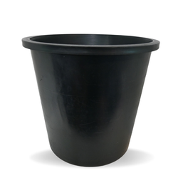 14 Litre Pot with No Drain Holes - Black Recycled Plastic NZ Made
