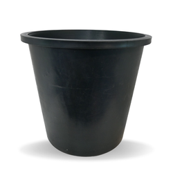14 Litre Pot with Drain Holes - Black Recycled Plastic NZ Made